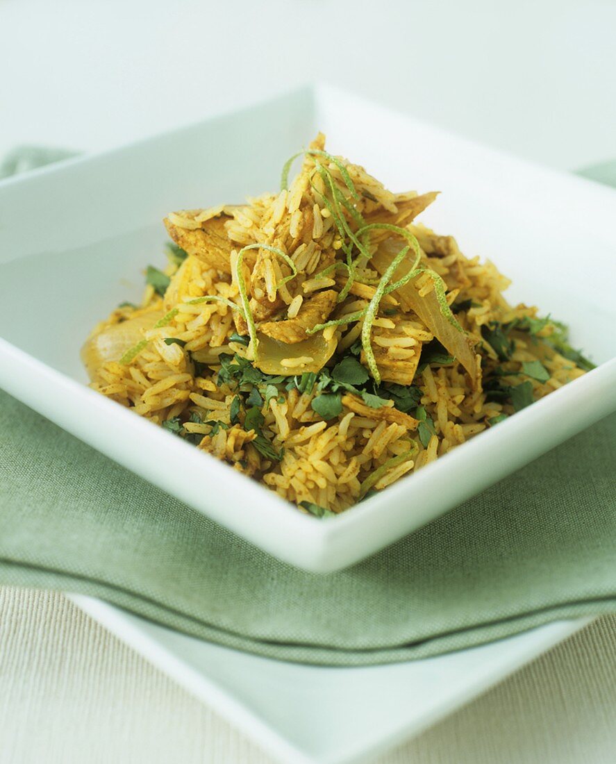 Quick chicken biryani