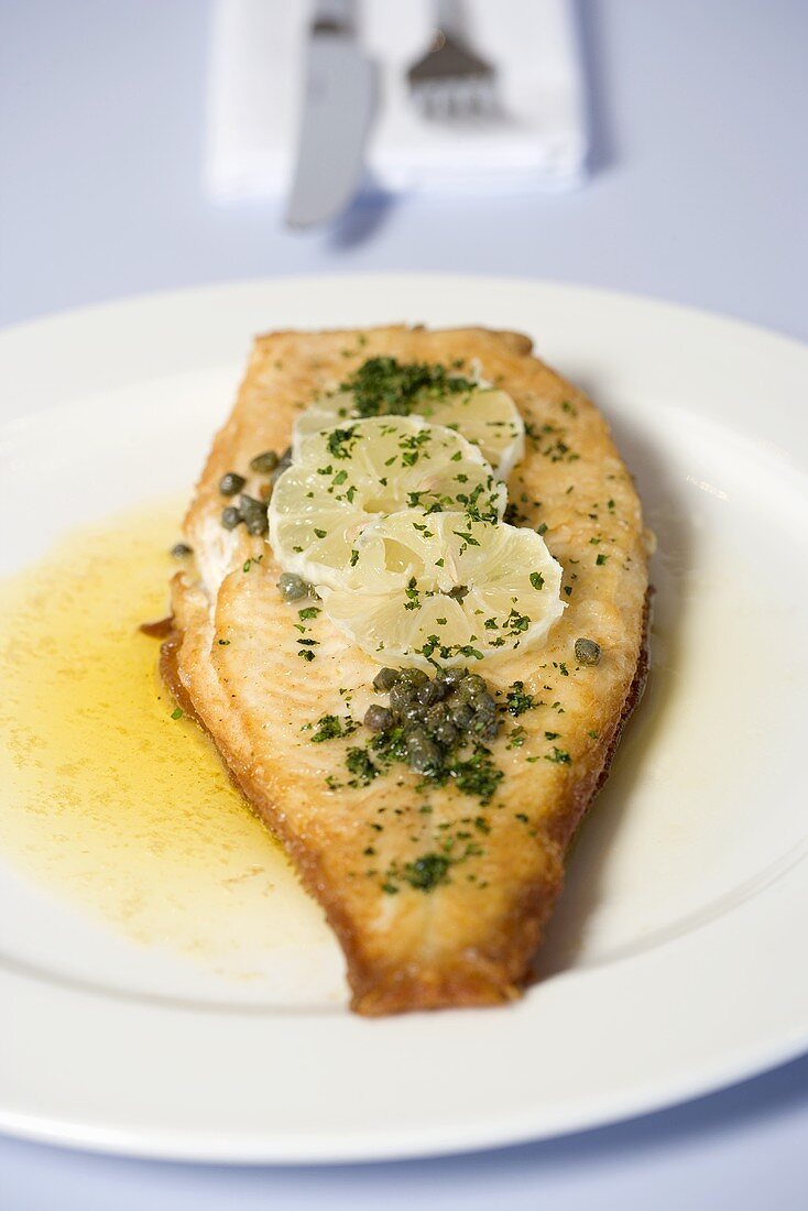 Fish fillet with capers