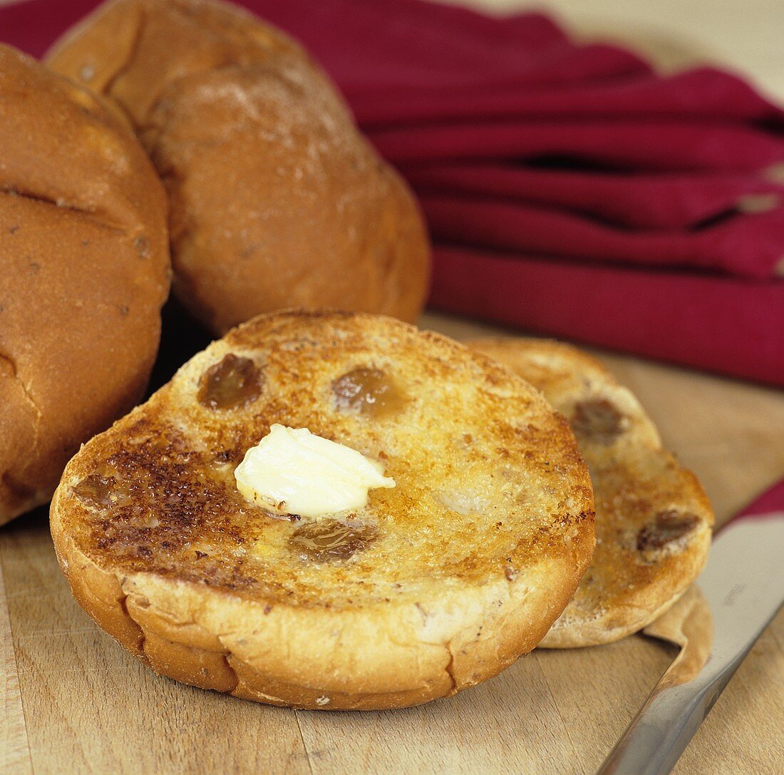 Buttered toasted teacake