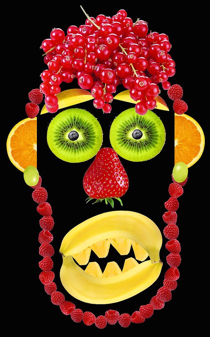 Gesicht aus Früchten