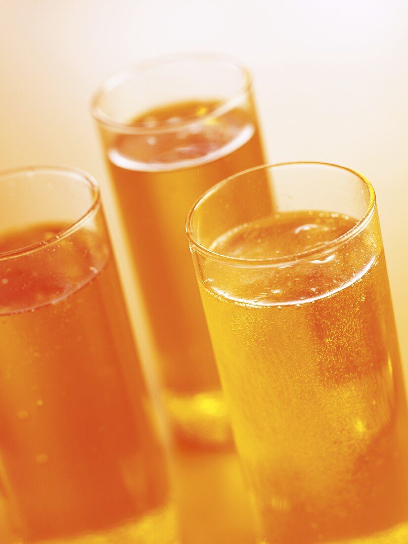 Three glasses of caffeinated soft drink (Scotland)