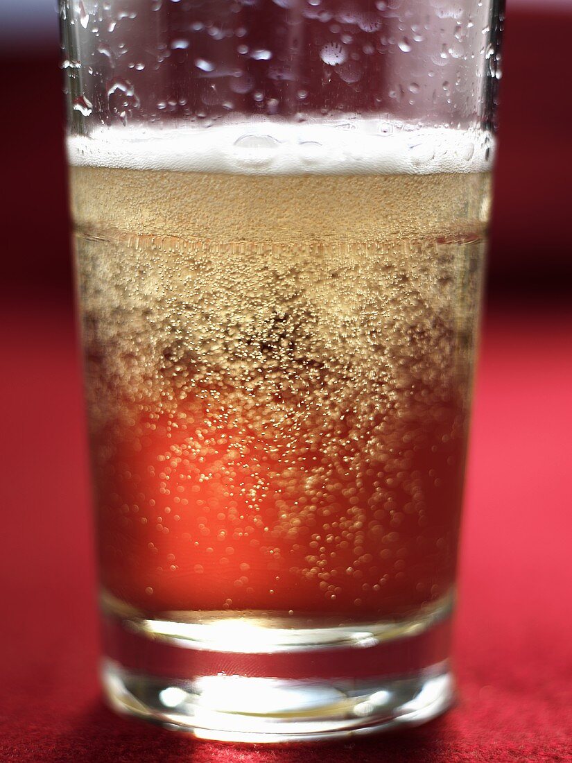 A glass of fizzy drink