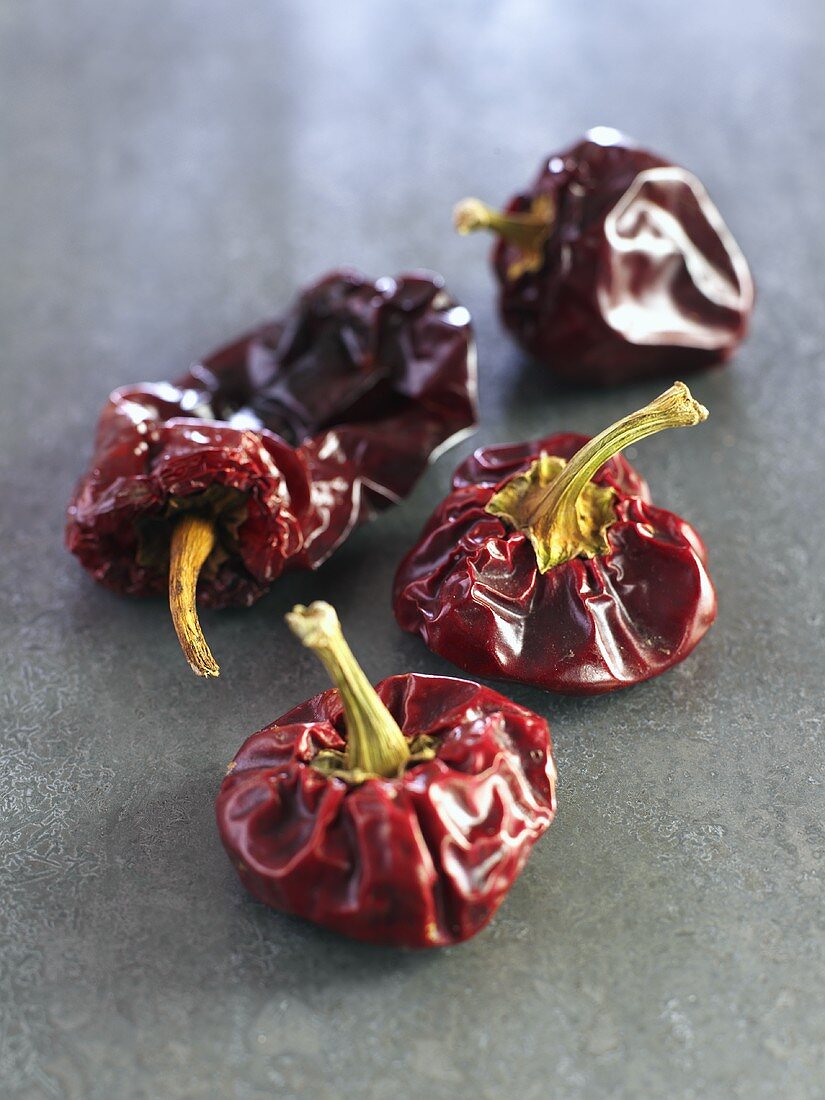 Four dried chillies