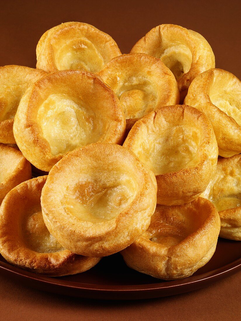 Yorkshire puddings on a plate