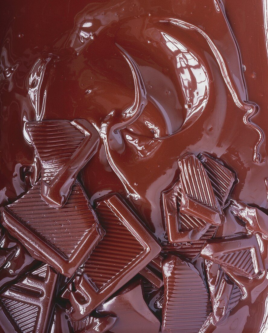 Schmelzende Schokolade, bildfüllend