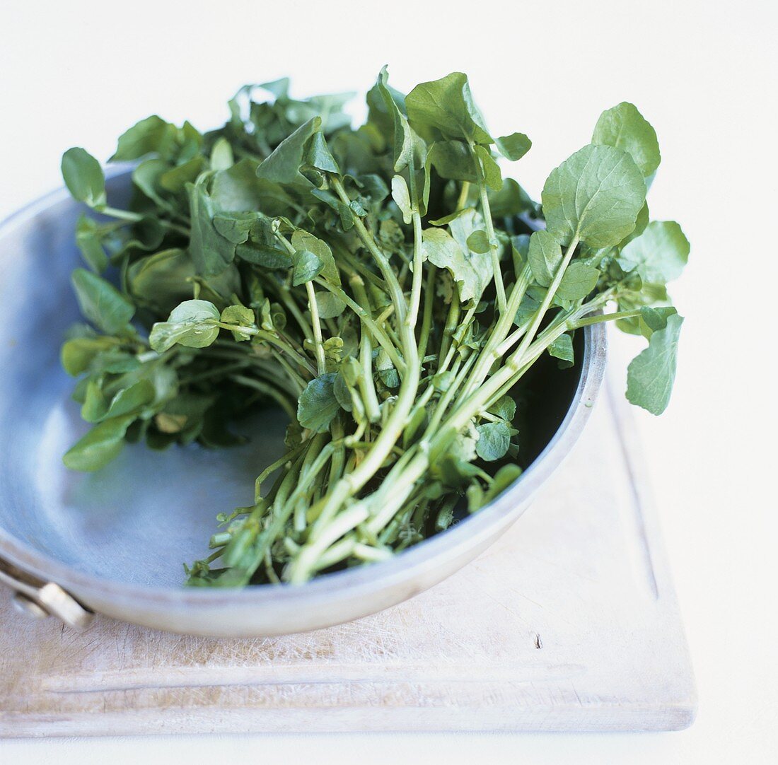 Watercress in a small dish