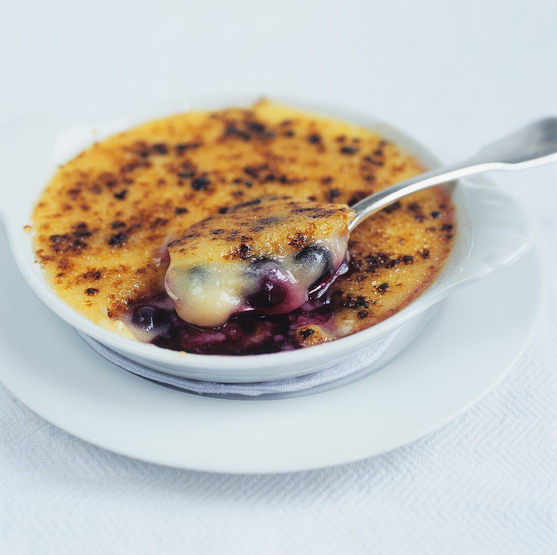 A bowl of berry brûlée