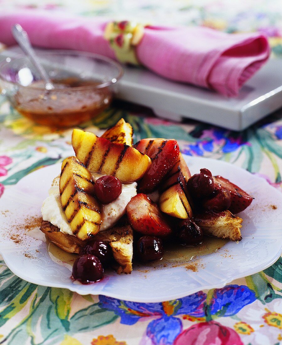 Barbecued fruit