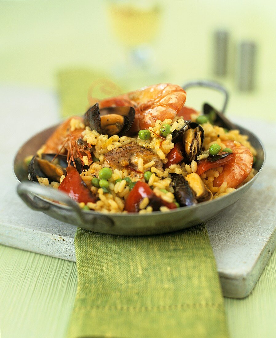 Seafood Paella in a Pan