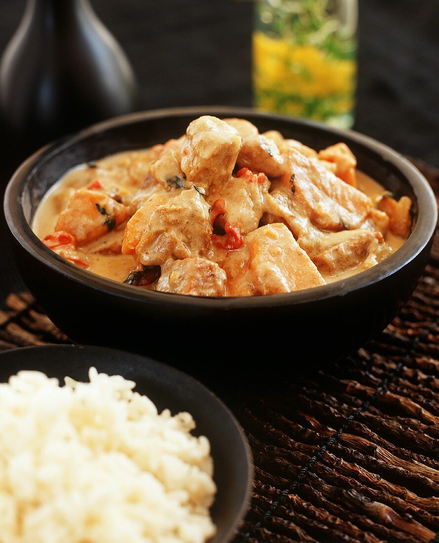 Chicken curry with rice