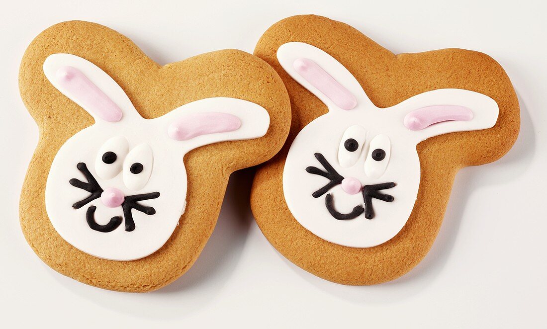 Two Easter Bunny biscuits