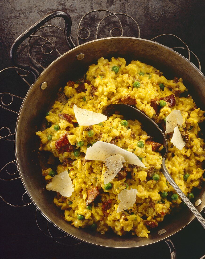 Risotto mit Hähnchenleber