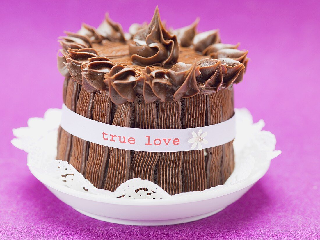 Schokoladenkuchen zum Valentinstag