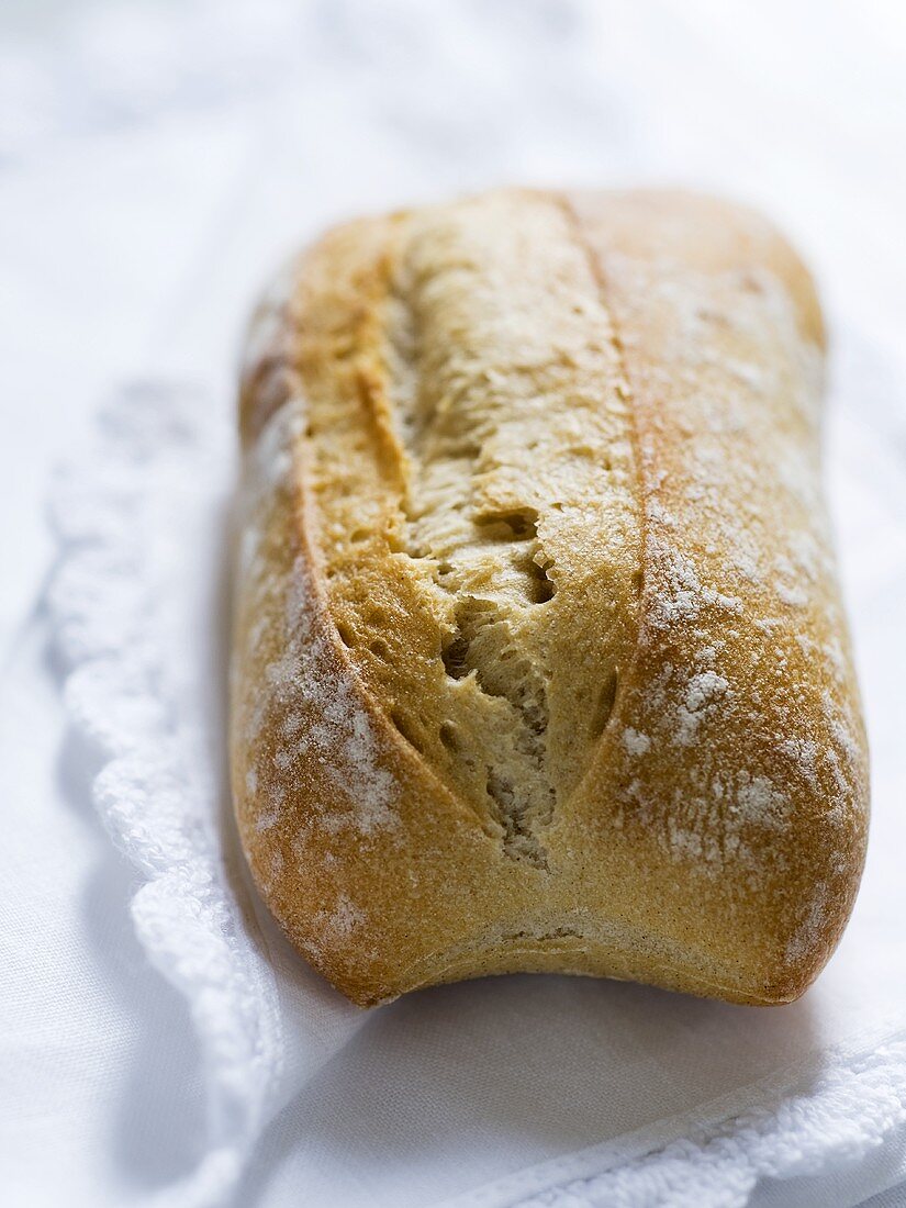 Ciabatta on fabric napkin