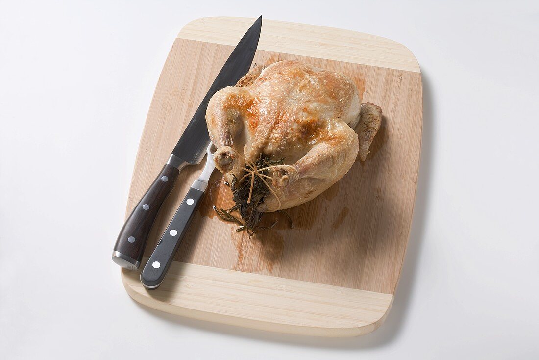 Roast chicken with herb stuffing