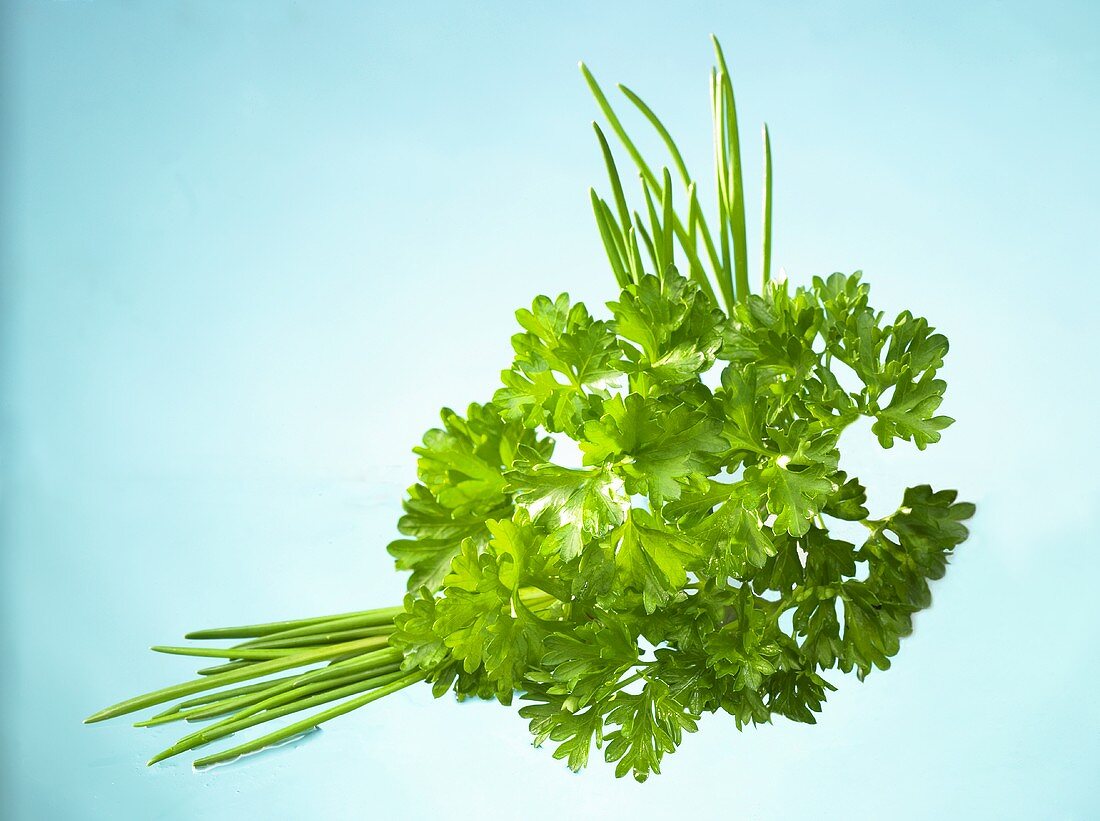 Fresh chives and parsley