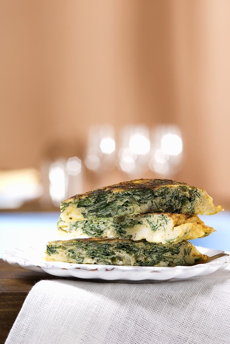 Frittata con le bietole (Omelett mit Mangold & Robiolakäse)