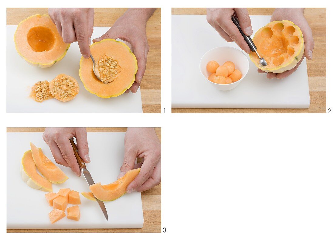 Melone vorbereiten