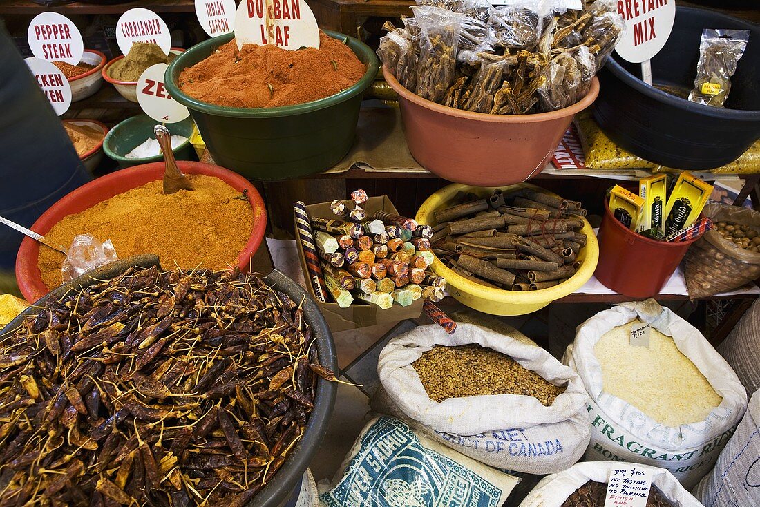 Exotic spices at a market