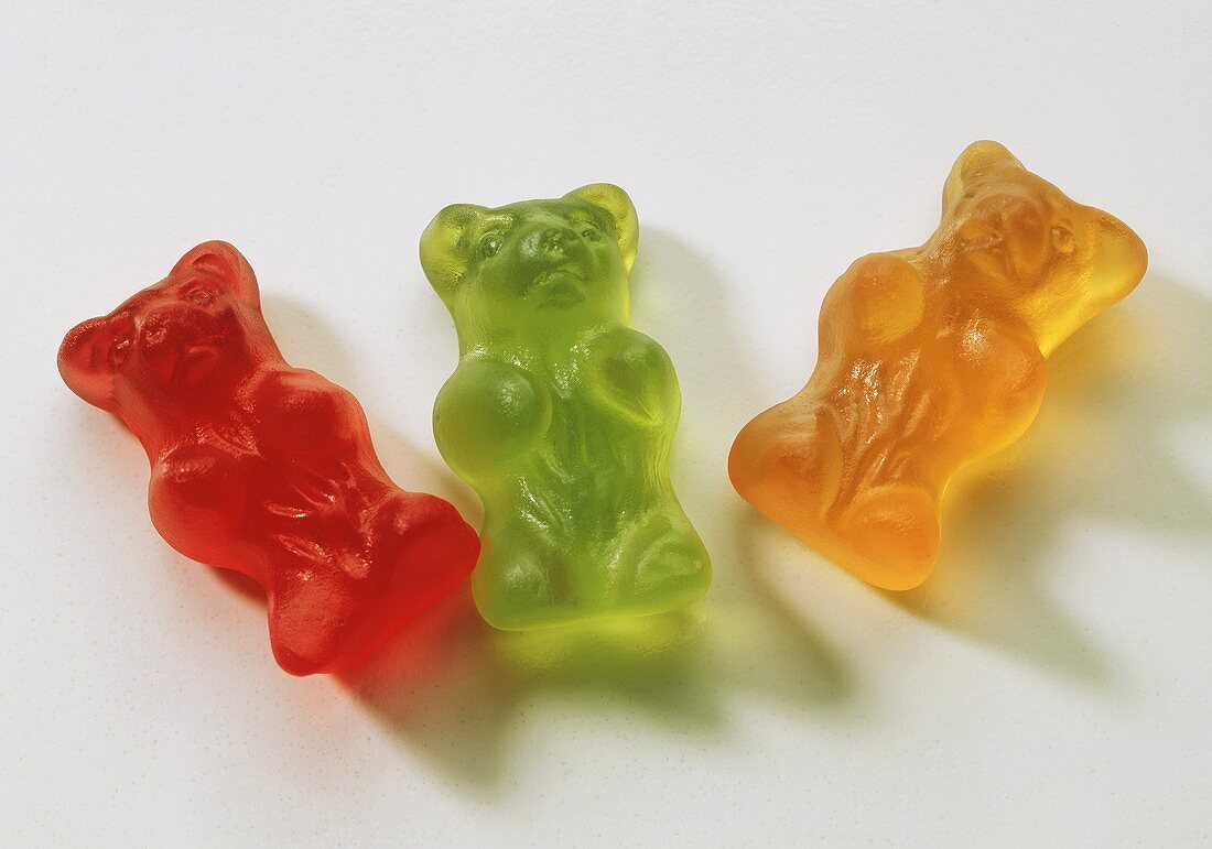 Three gummi bears