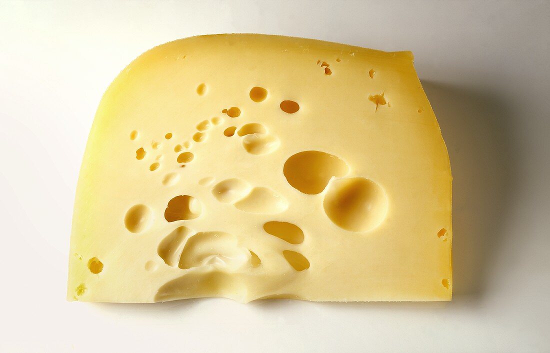 A piece of Leerdam cheese