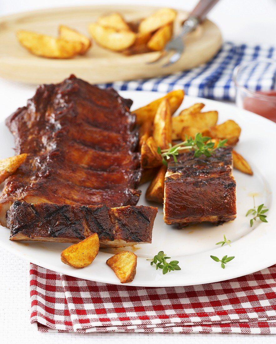 American-style spare ribs