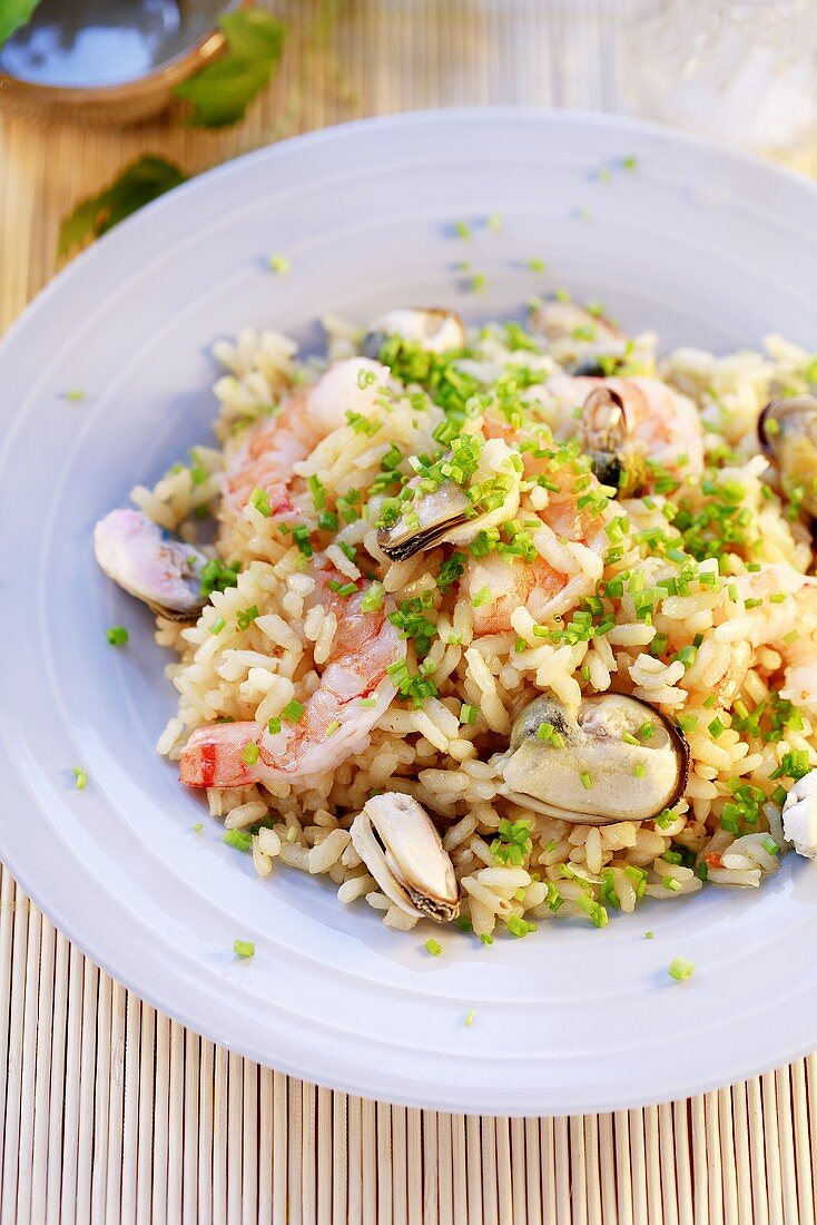 Truffle risotto with seafood