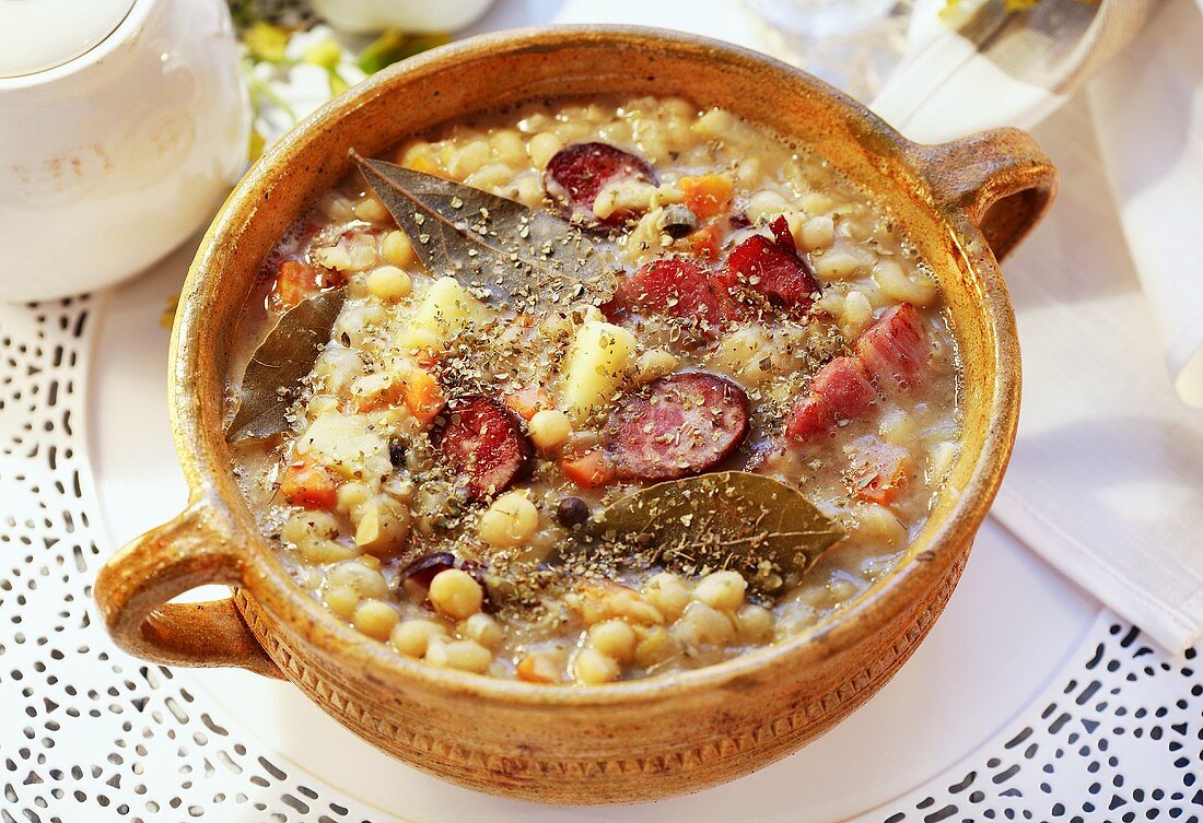 Traditional pea soup from Poland