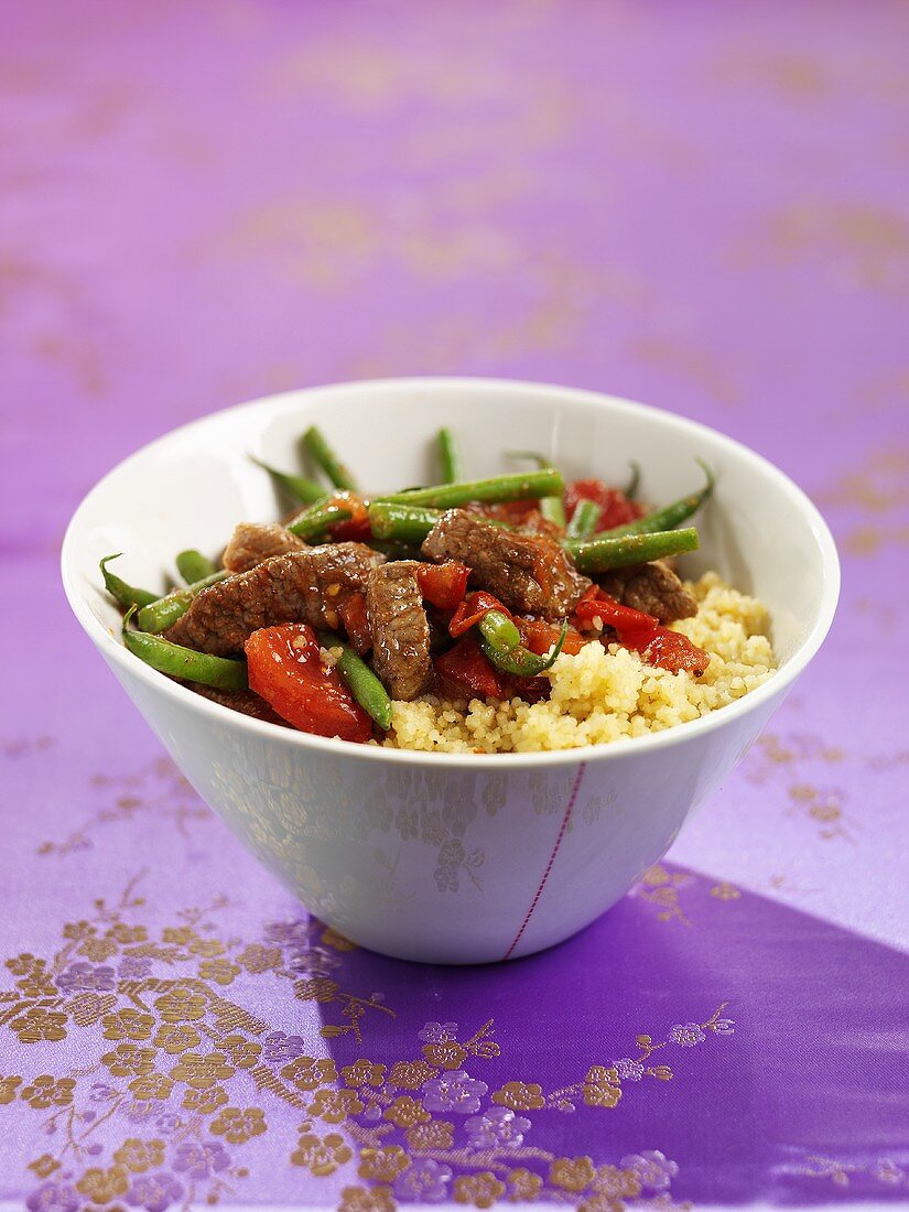 Couscous mit Bohnen und Lamm (Marokko)