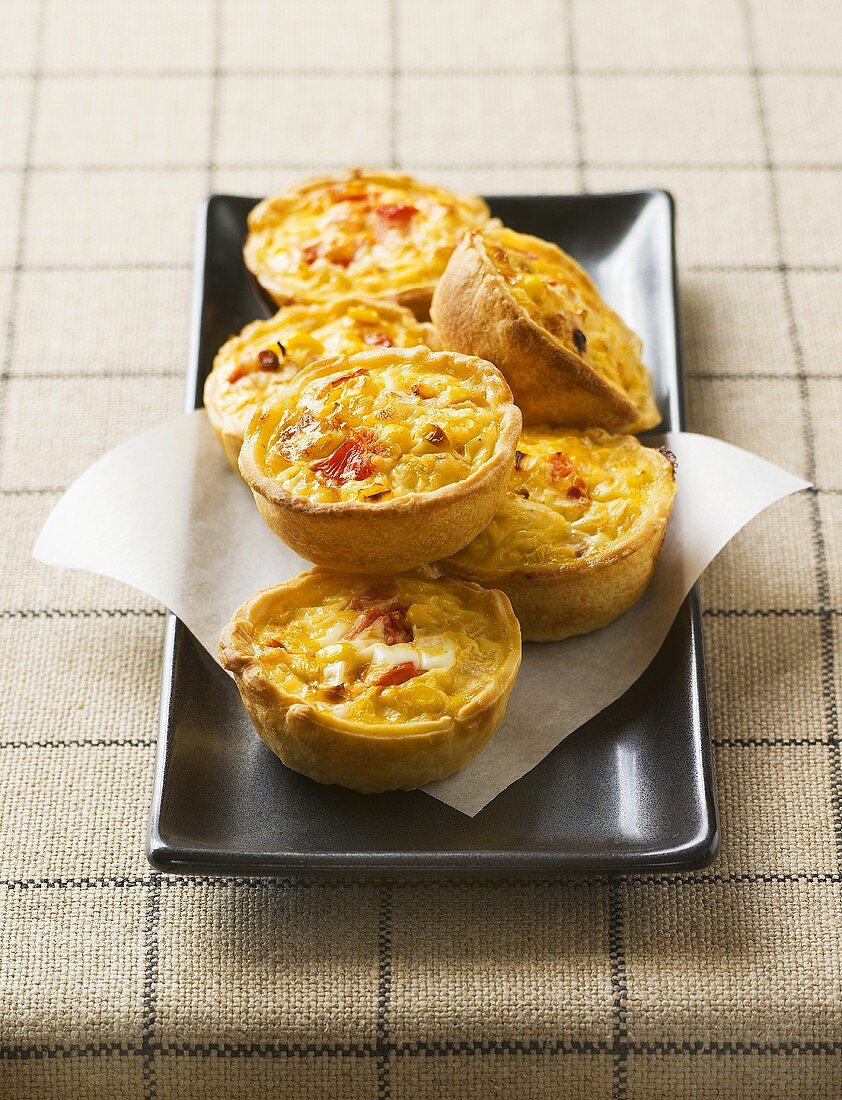 Individual quiche Lorraines