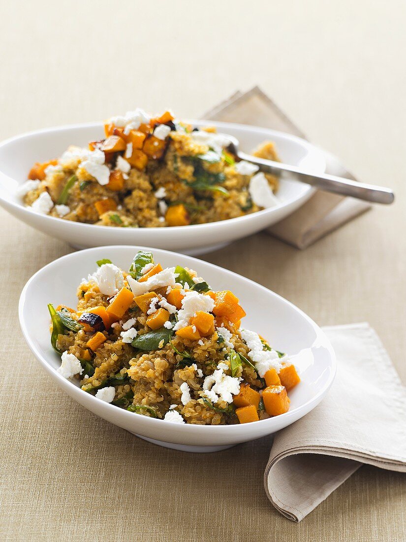 Quinoa mit Kürbis und Feta