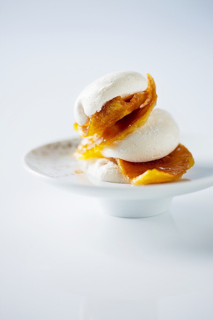 Marshmallows with candied orange peel