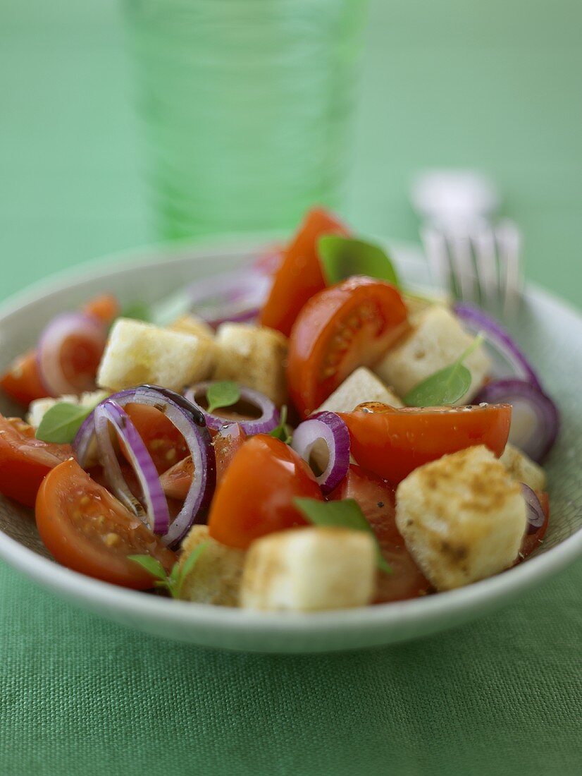 Panzanella (Bread salad with tomatoes and onions, Italy)
