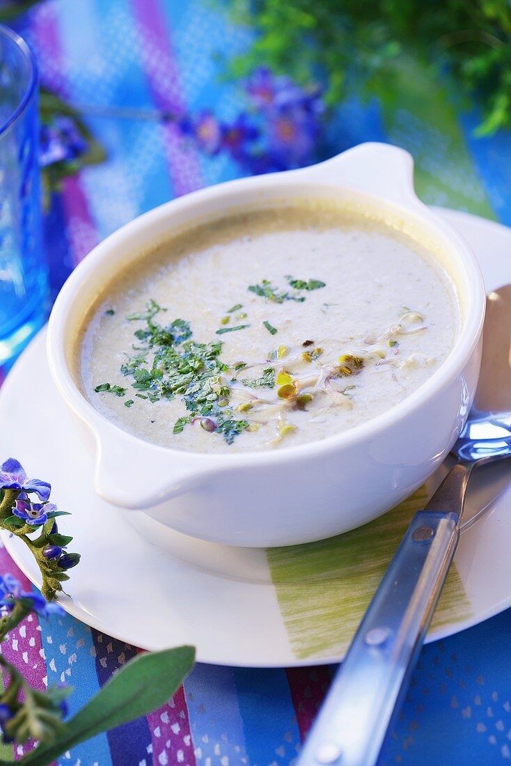 Olive and almond soup