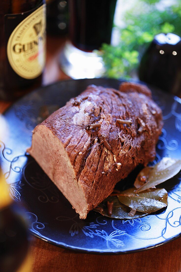 Roast beef with bay leaves (Ireland)