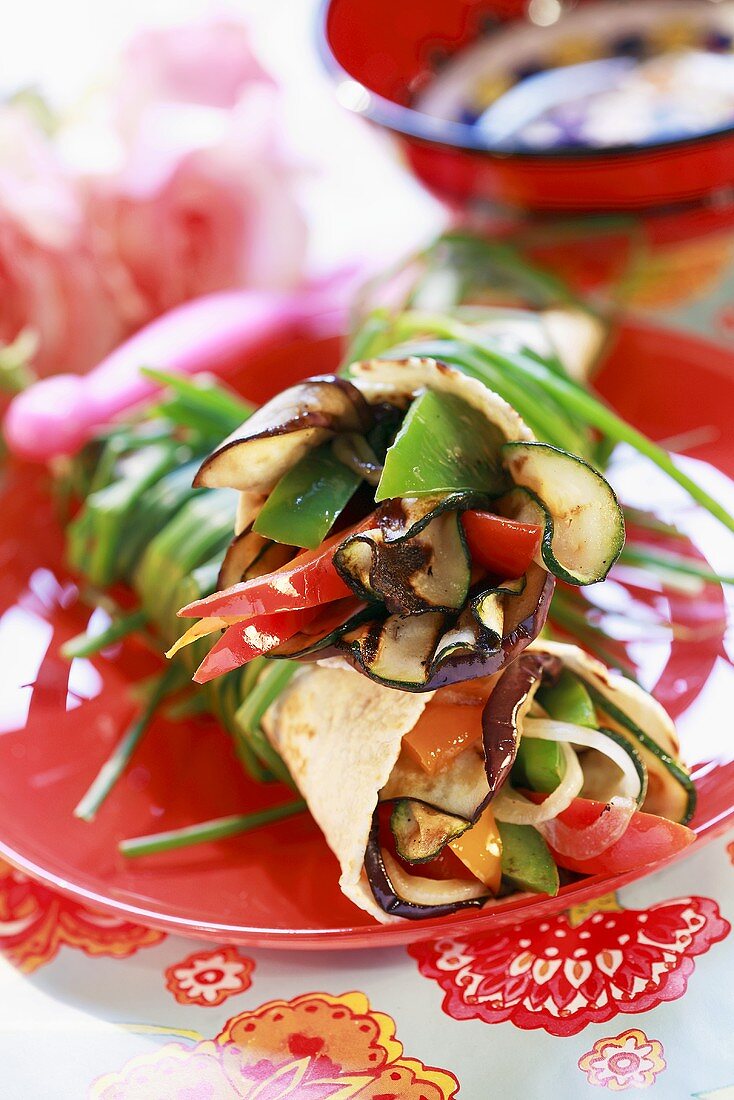 Courgette and pepper wrap (Mexico)