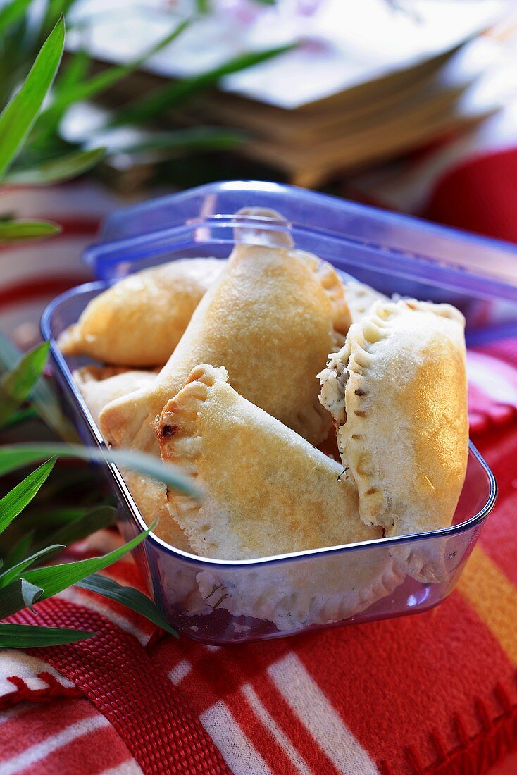 Cheese pasties for a picnic or packed lunch
