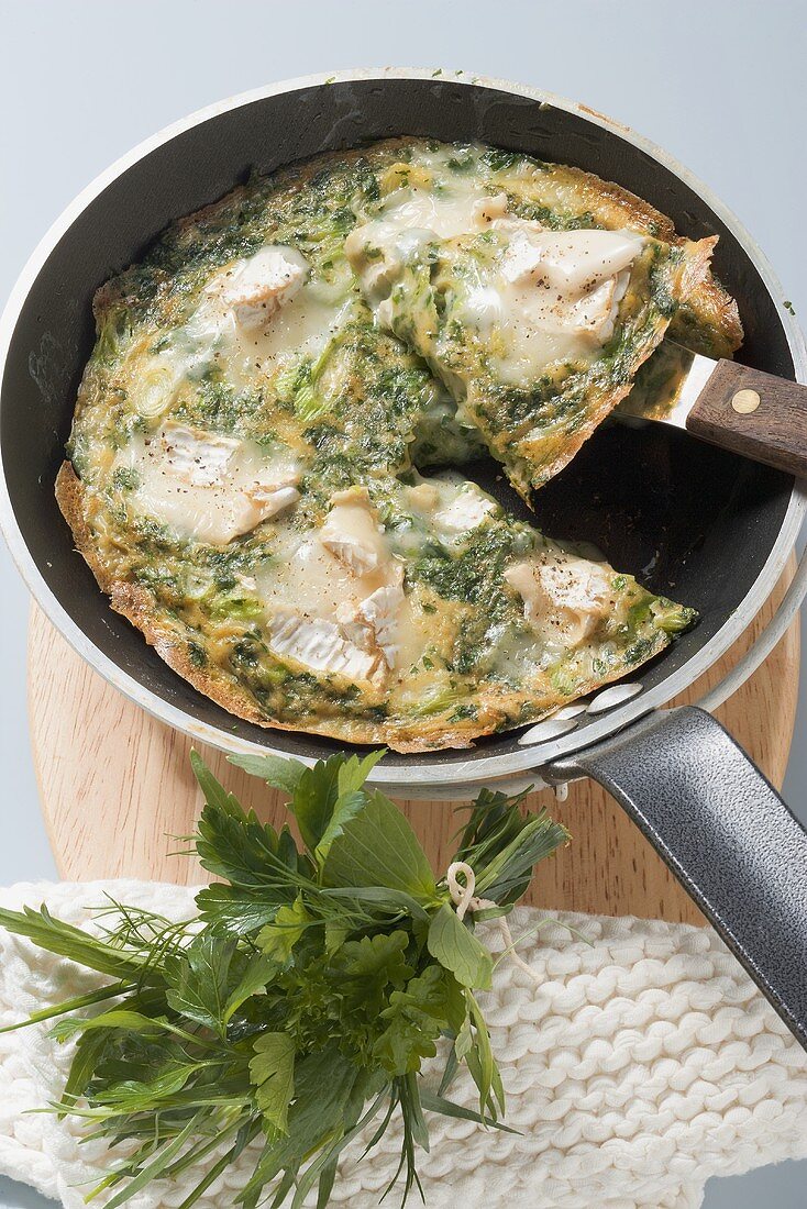 Herb frittata with goat's cheese