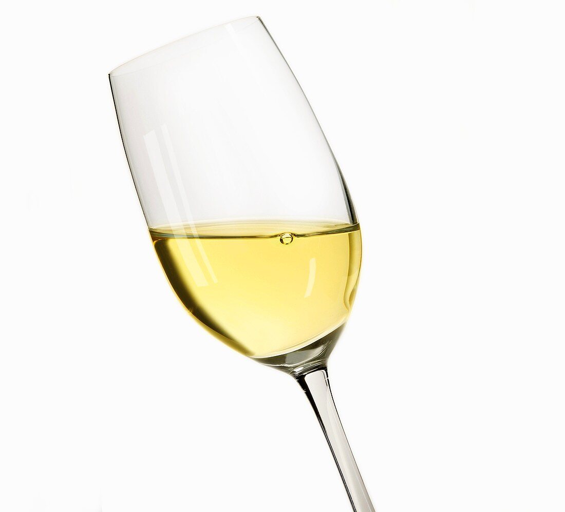 A glass of white wine