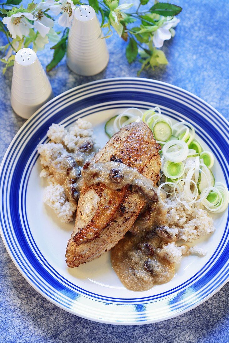 Chicken breast with beer sauce