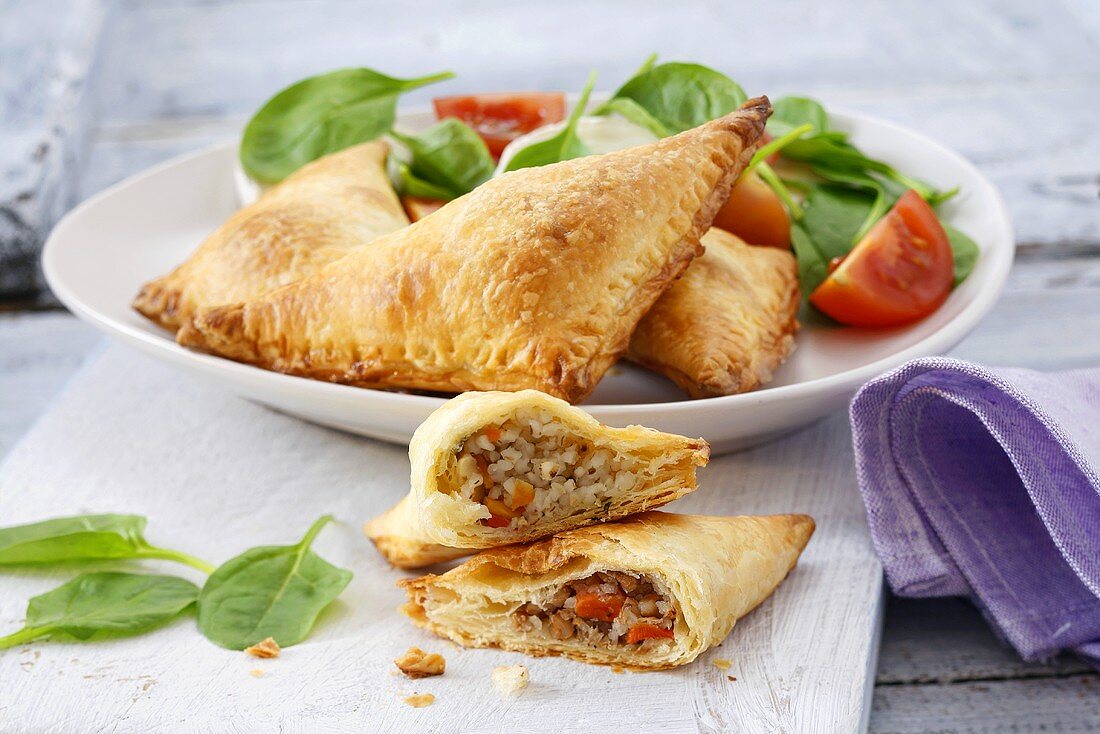 Corn and vegetable pasties