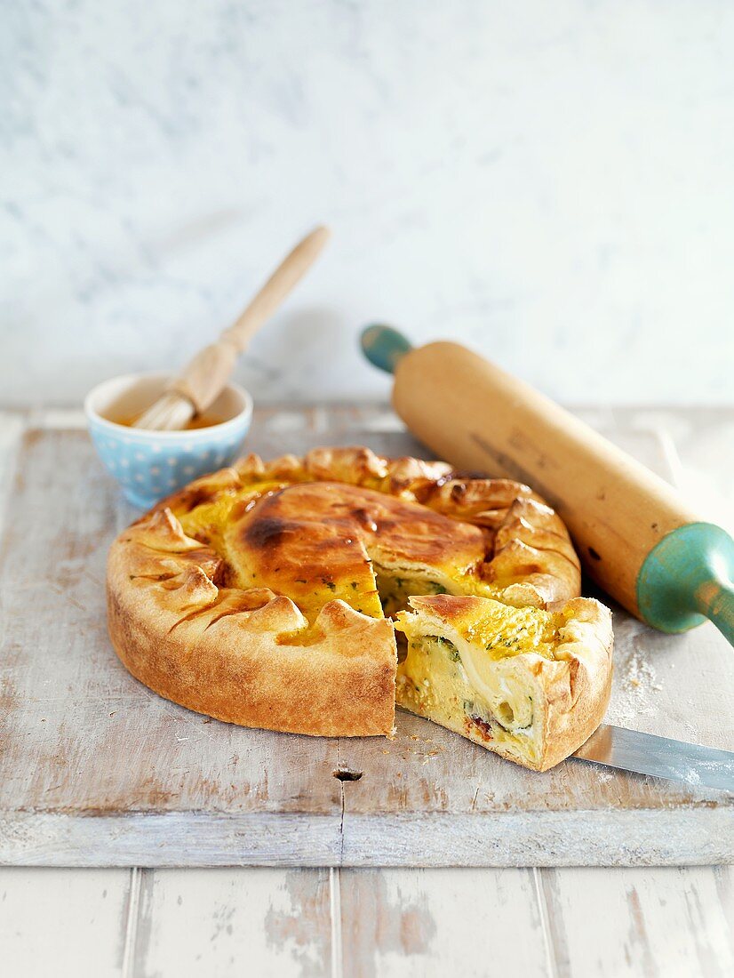 Sausage and egg pie