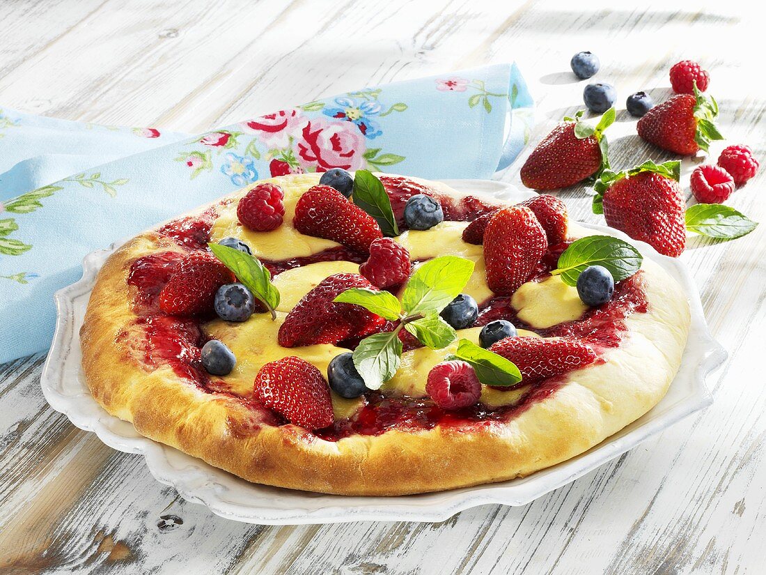 A berry pizza