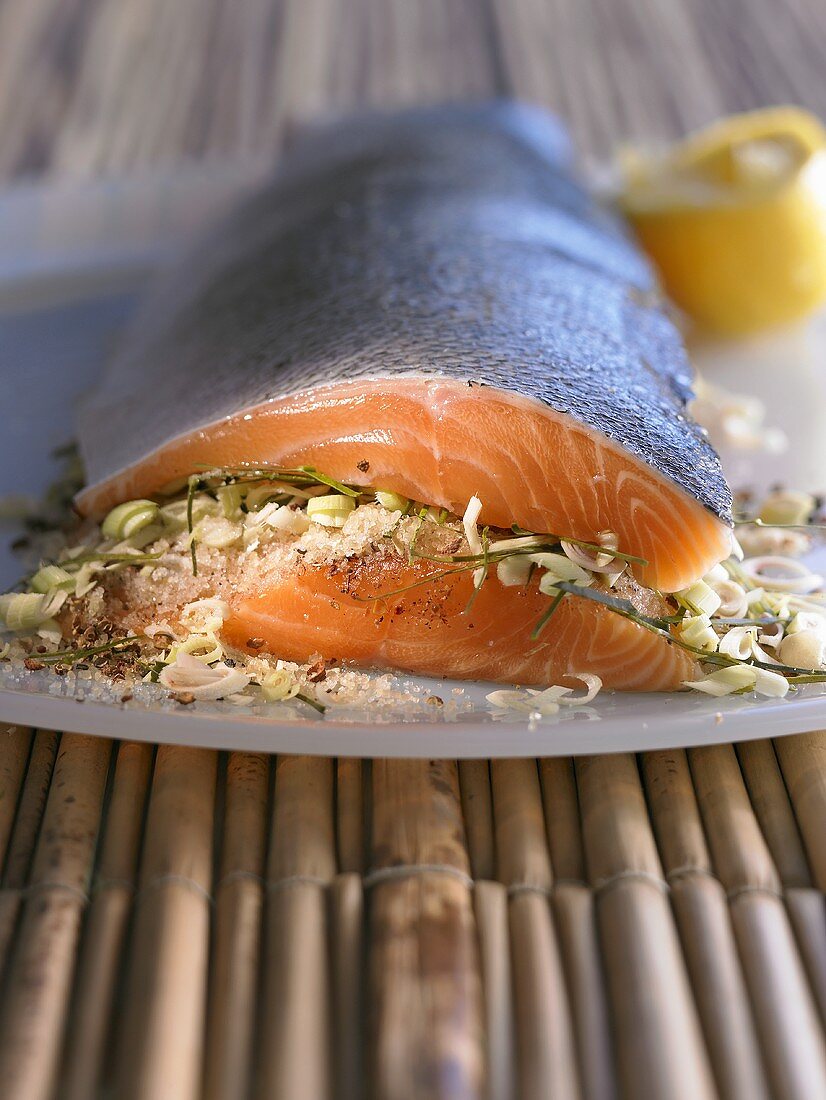 Salmon with Asian dry marinade