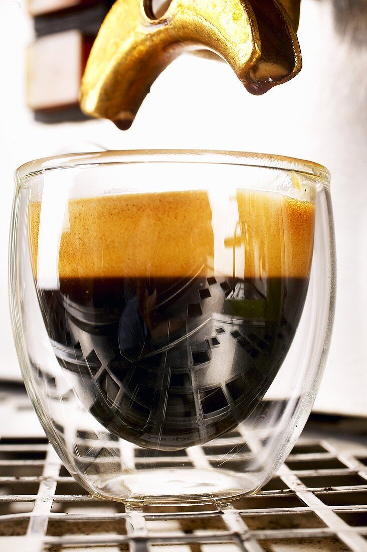 An espresso in a glass