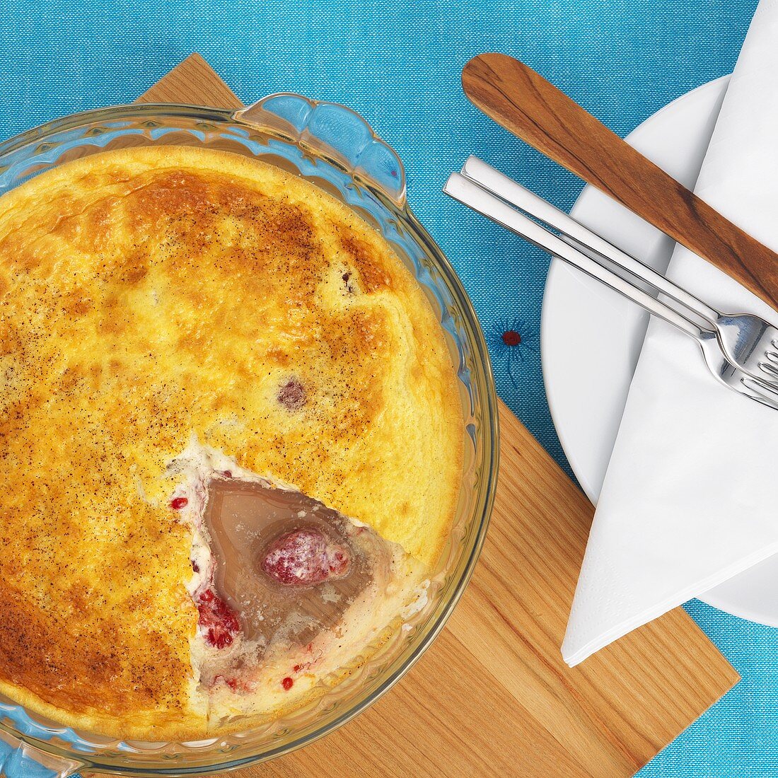 Raspberry clafoutis