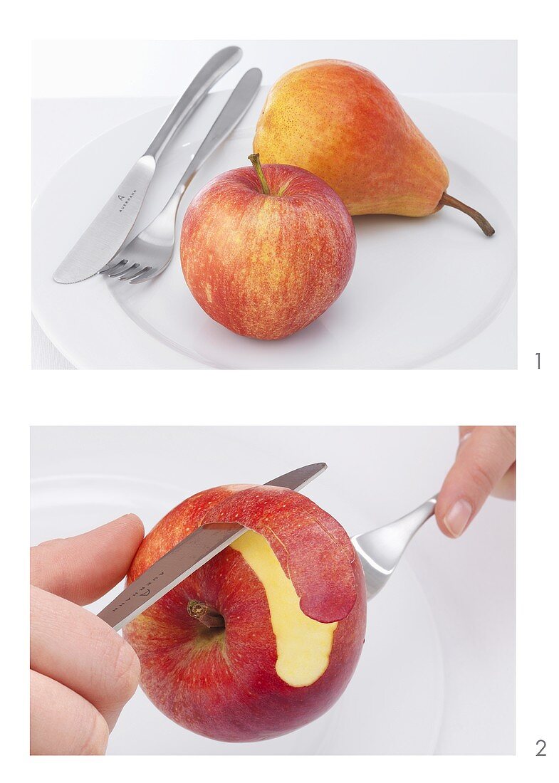 The correct way to eat apples and pears
