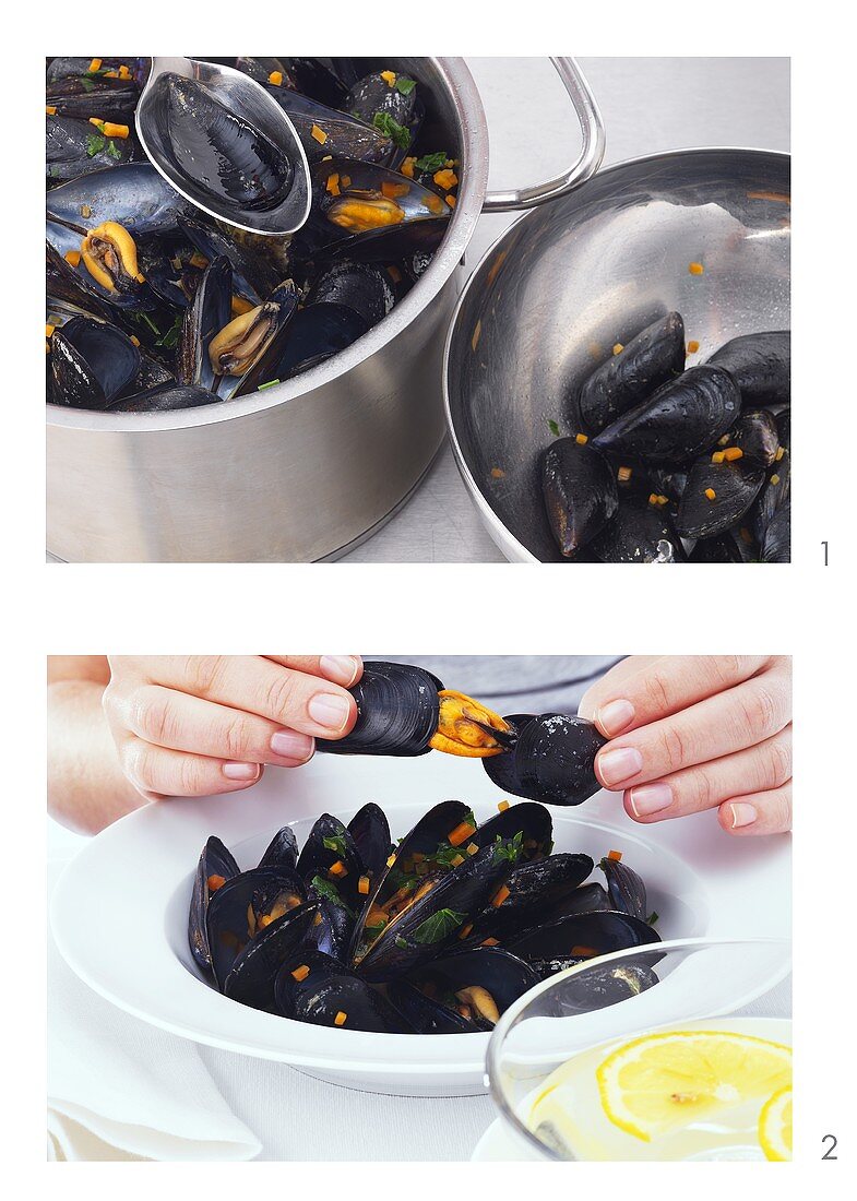 The correct way to eat mussels