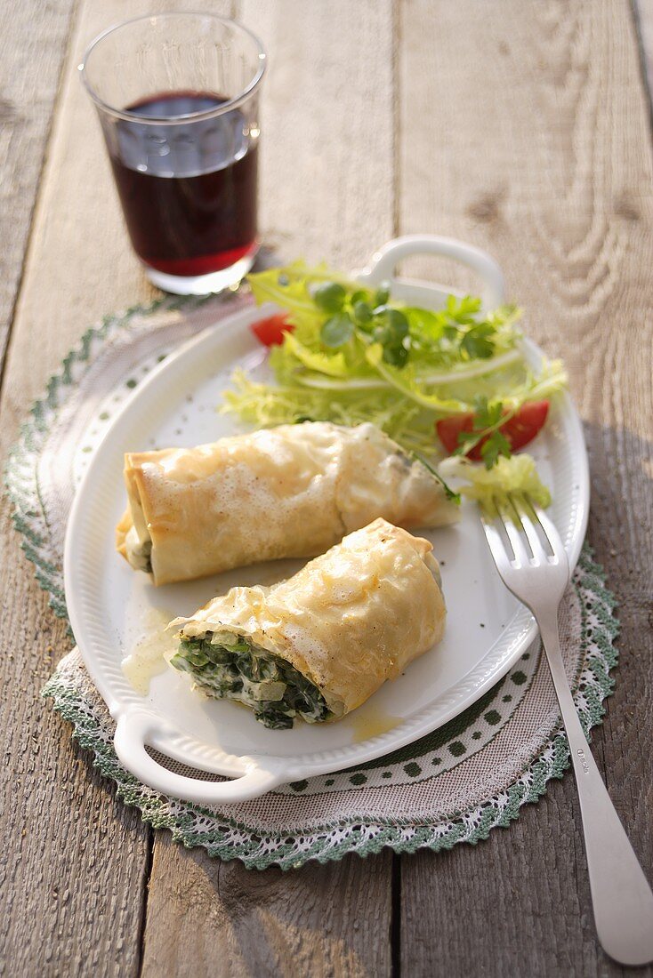 Spinach strudel