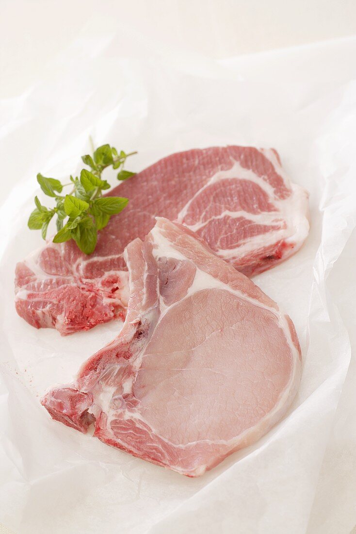 Pork chop and pork neck